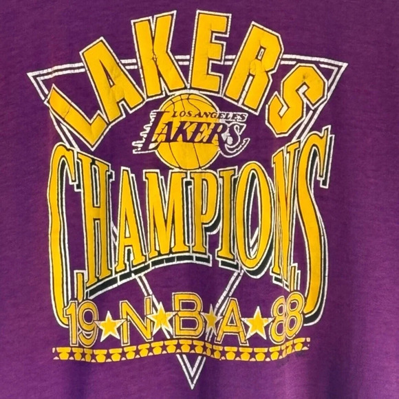 LOGO 7 Other - Vintage Single Stitch Logo 7 NBA Lakers 1988 Champions Shirt Medium Made In USA